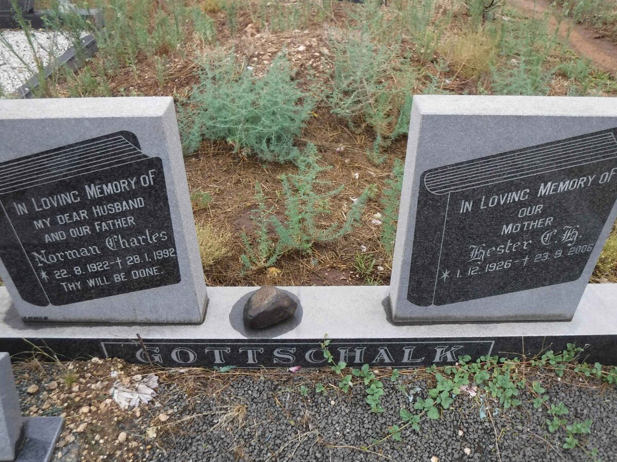 GOTTSCHALK Norman Charles 1922-1992 &amp; Hester C.H. 1926-2006