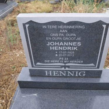 HENNIG Johannes Hendrik 1925-2012