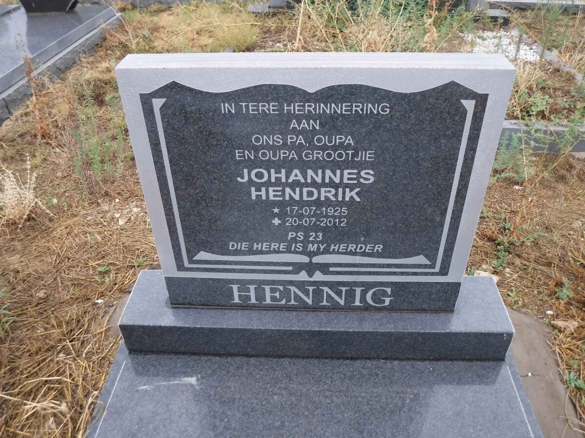HENNIG Johannes Hendrik 1925-2012