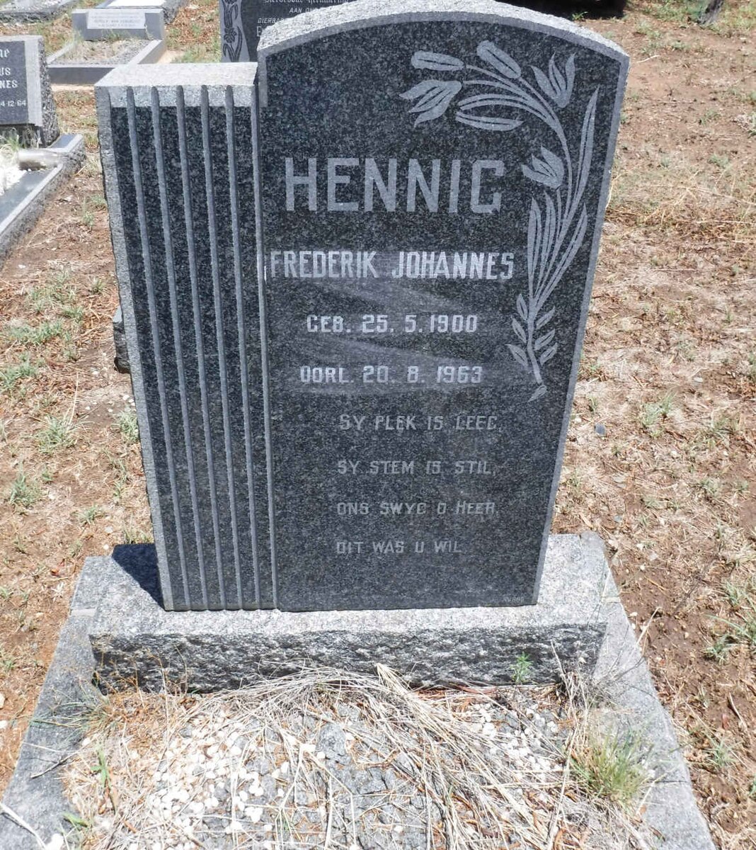 HENNIG Frederik Johannes 1900-1963