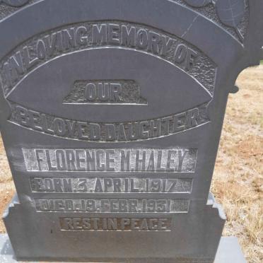 HALEY Florence M. 1917-1931