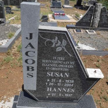 JACOBS Hannes 1937- &amp;  Susan 1938-2004