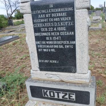 KOTZE Gerhardus D.S. 1886-1947