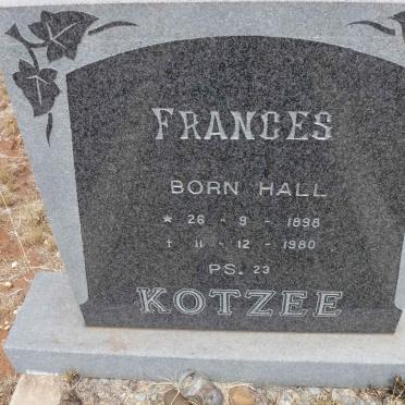 KOTZEE Frances nee HALL 1898-1980