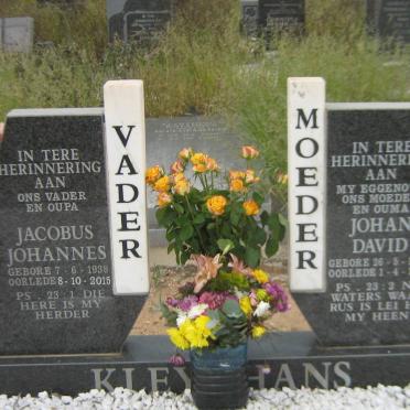 KLEYNHANS Jacobus Johannes 1938-2015 &amp; Johan David 1944-1997