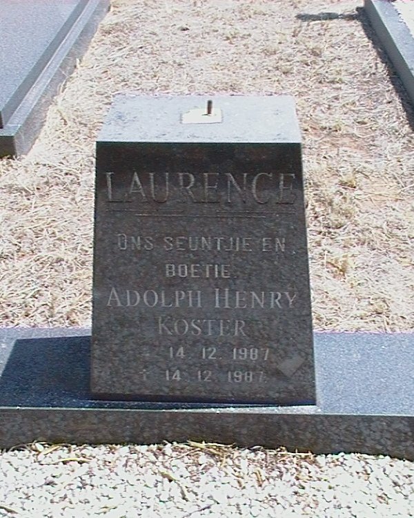 LAURENCE Adolph Henry Koster 1987-1987