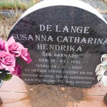 LANGE Susanna Catharina Hendrika, de nee BARNARD 1932-2007