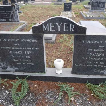 MEYER Jacobus Fred 1909-1976 &amp; Susanna E. COETZEE 1915-2001