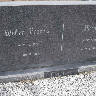 MACKEY Walter Francis 1896-1969 &amp; Margery 1905-1969