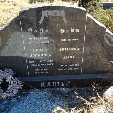 MARITZ Pieter Johannes 1907-1972 &amp; Johanna Alida 1916-2009