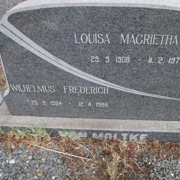 MOLTKE Wilhelmus Frederich, von 1904-1966 &amp; Louisa Magrietha 1908-1977