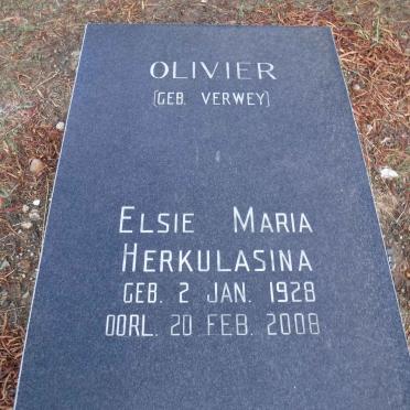 OLIVIER Elsie Marie Herkulasina nee VERWEY 1928-2008