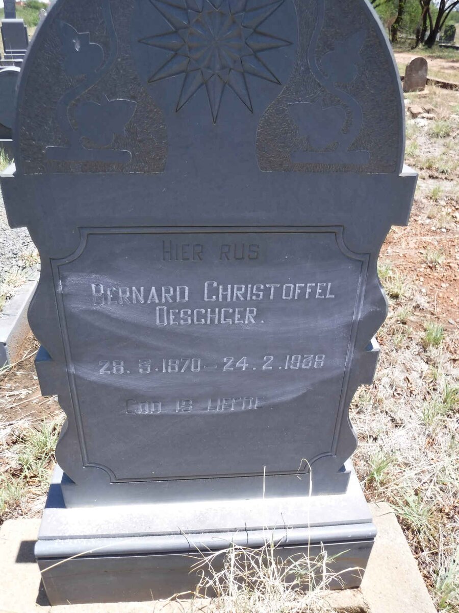 OESCHGER Bernard Christoffel 1870-1938