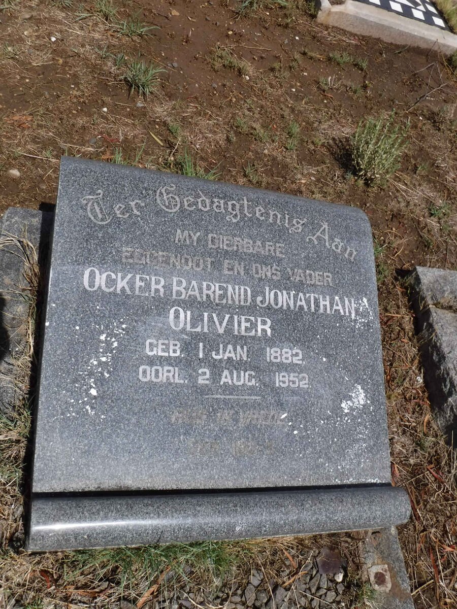 OLIVIER Ocker Barend Jonathan 1882-1952