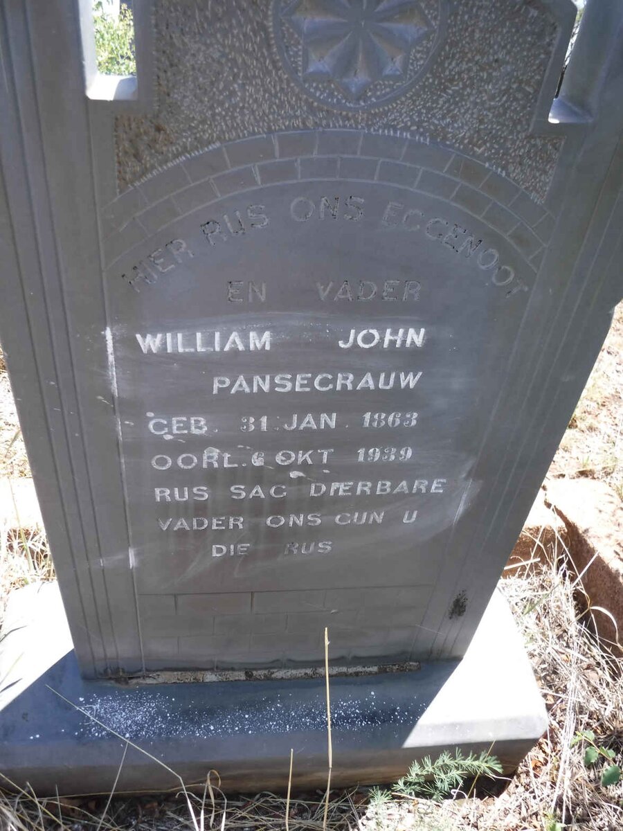 PANSEGRAUW William John 1863-1939