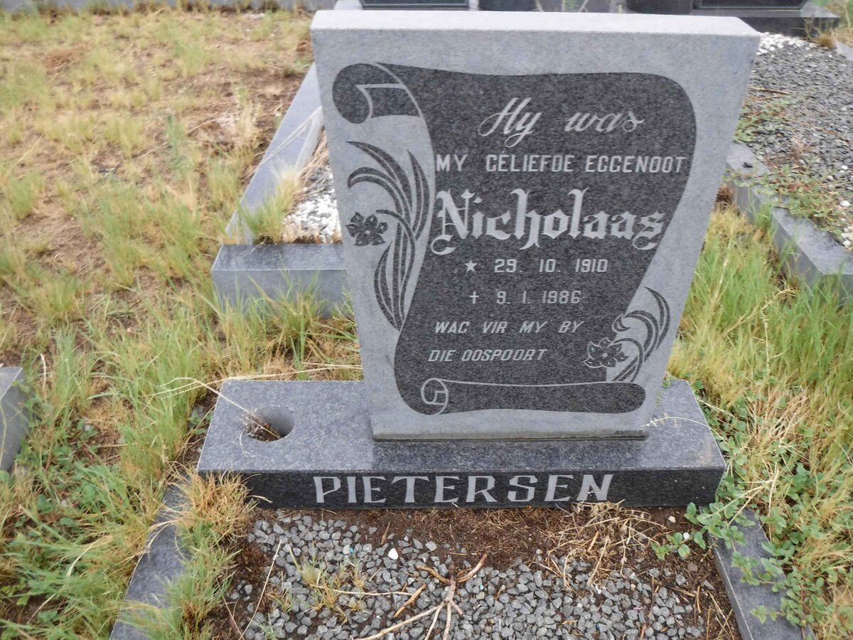 PIETERSEN Nicholaas 1910-1986