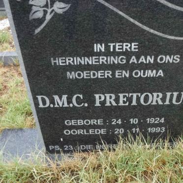 PRETORIUS D.M.C. 1924-1993