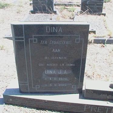 PRETORIUS Johannes L. 1929-1997 &amp; Dina J.A. 1928-1985