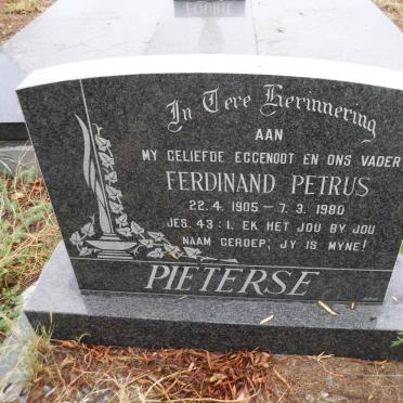 PIETERSE Ferdinand Petrus 1905-1980