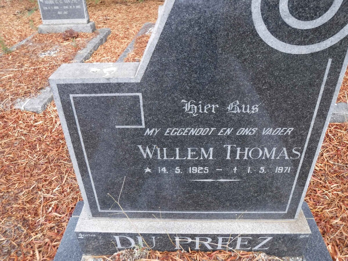 PREEZ Willem Thomas, du 1925-1971