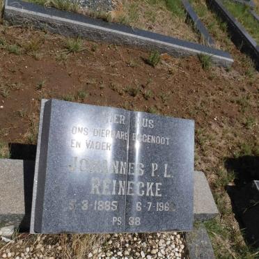 REINECKE Johannes P.L. 1885-1962