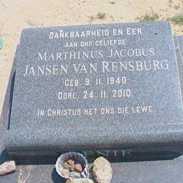 RENSBURG Marthinus Jacobus, Jansen van 1940-2010
