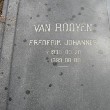 ROOYEN Frederik Johannes, van 1938-1999 &amp; Johanna Maria 1940-