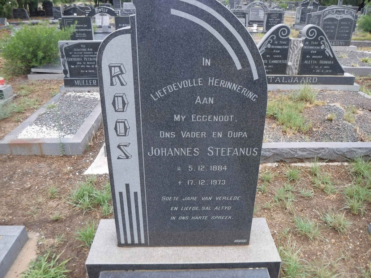 ROOS Johannes Stefanus 1884-1973