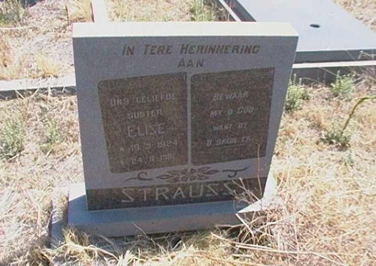 STRAUSS Elize 1924-1981