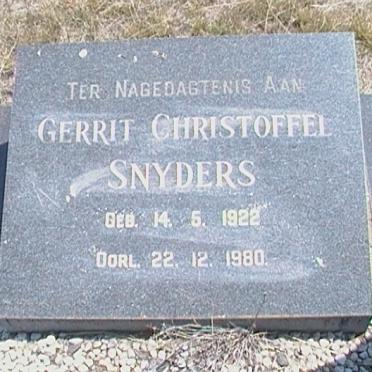 SNYDERS Gerrit Christoffel 1922-1980