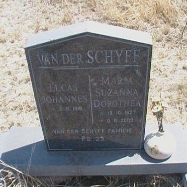 SCHYFF Lucas Johannes, van der 1916- &amp; Maria Suzanna Dorothea 1927-2003