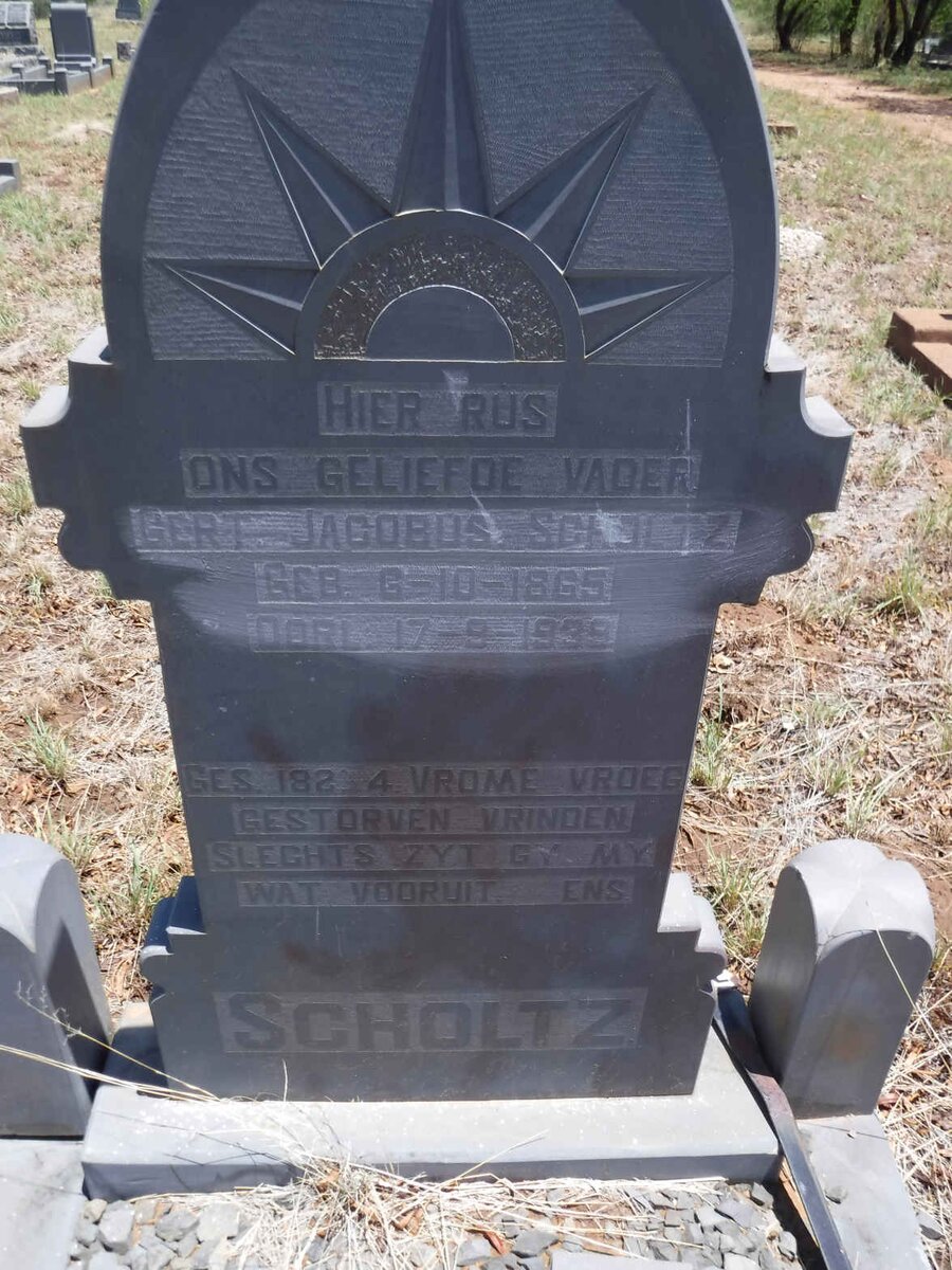 SCHOLTZ Gert Jacobus 1865-1939