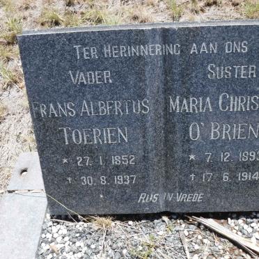 TOERIEN Frans Albertus 1852-1937 :: O' BRIEN Maria Christina 1893-1914