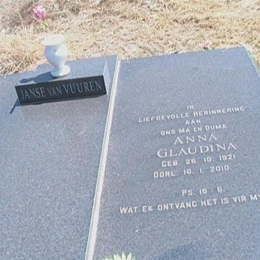 VUUREN Bernardus Rudolf, Janse van 1918-2004 &amp; Anna Glaudina 1921-2010