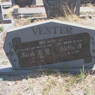 VENTER Jacob B.R. 1917-1983 &amp; Aletta J. 1909-