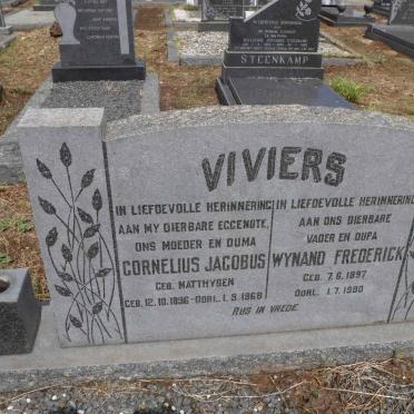 VIVIERS Wynand Frederick 1897-1980 &amp; Cornelius Jacobus MATTHYSEN 1896-1968