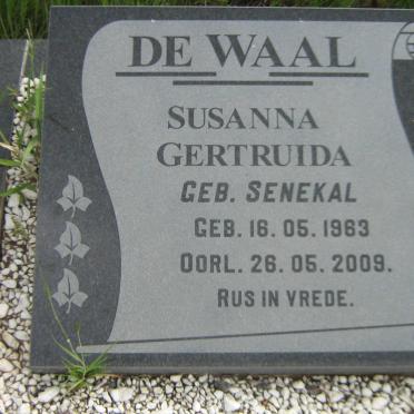 WAAL Susanna Gertruida, de nee SENEKAL 1963-2009