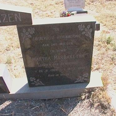 WESTHUIZEN Petrus Johannes, van der 1903-1980 &amp; Martha Margareta JANSEN VAN RENSBURG 190?-1985