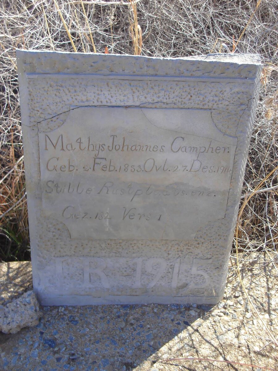 CAMPHER Mathys Johannes 1853-1914