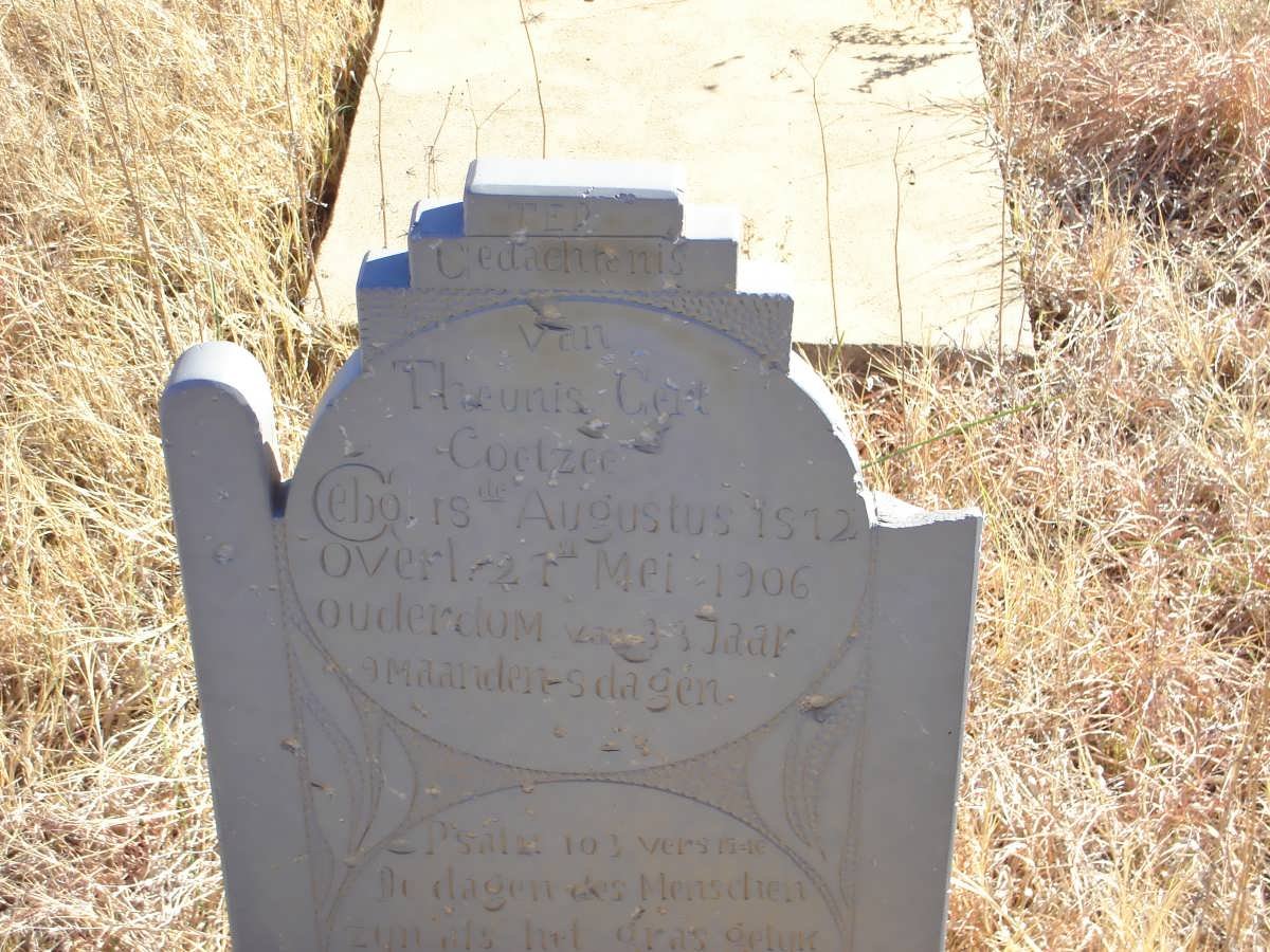 COETZEE Theunis Gert 1872-1906