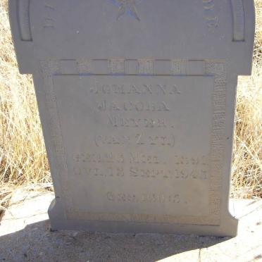 MEYER Johanna Jacoba nee VAN ZYL 1891-1946