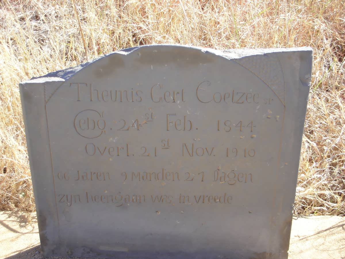 COETZEE Theunis Gert 1844-1910