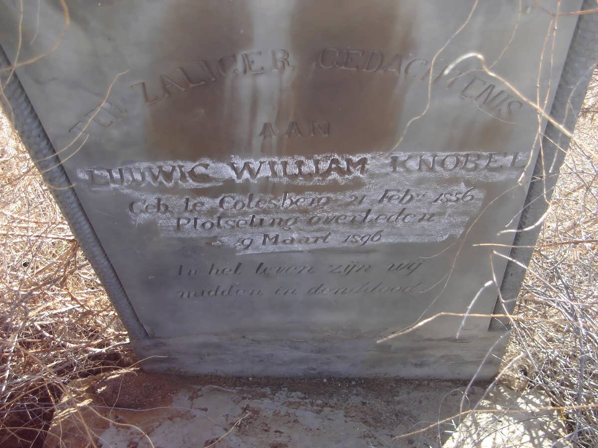 KNOBEL Ludwig William 1856-1896