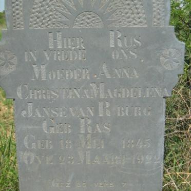 RENSBURG Anna Christina Magdelena, Janse van nee RAS 1845-1922