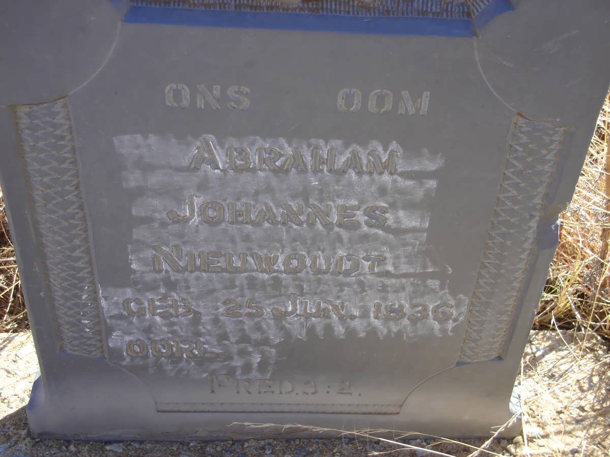 NIEUWOUDT Abraham Johannes 1836-