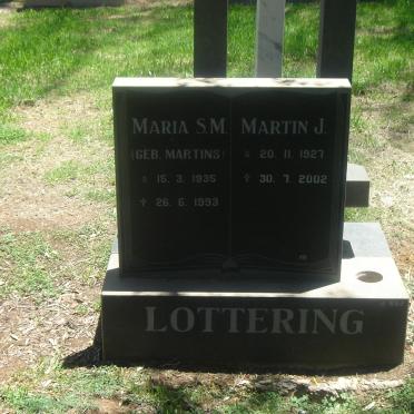 LOTTERING Martin J. 1927-2002 &amp; Maria S.M. MARTINS 1935-1993