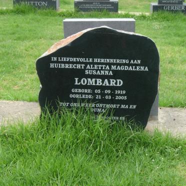 LOMBARD Huibrecht Aletta Magdalena Susanna 1919-2005