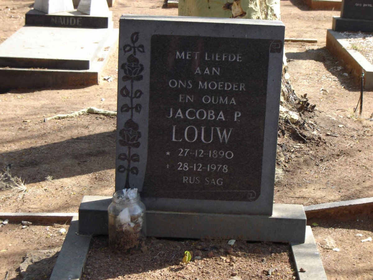 LOUW Jacoba P. 1890-1978
