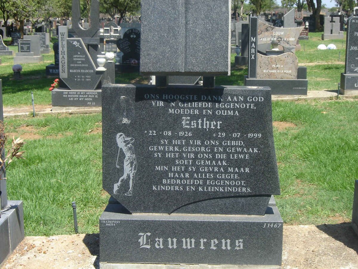 LAUWRENS Esther 1926-1999