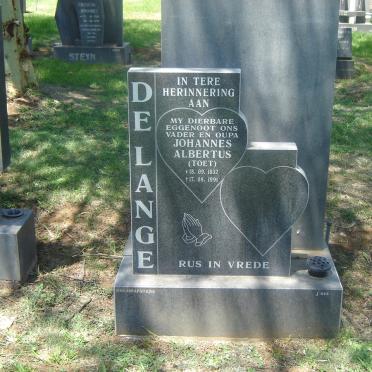 LANGE Johannes Albertus, de 1932-1991